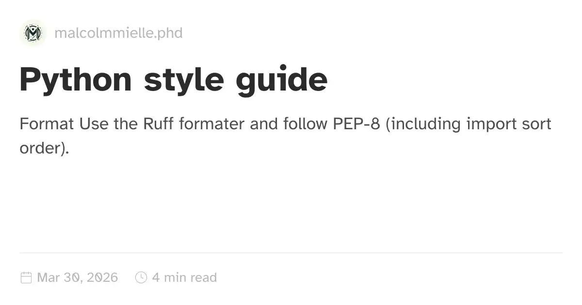 Python style guide